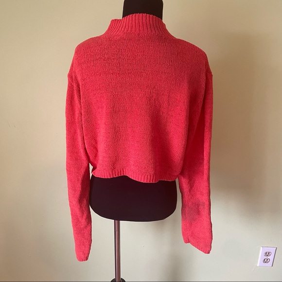 WILD FABLE ORANGE KNIT CROPPED LONG SLEEVE SWEATER SIZE XL - Picture 2 of 5